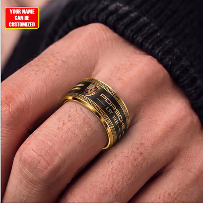 Personalized Pors EST 1931 Luxury Custom Alloy Ring