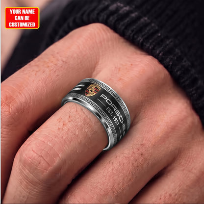 Personalized Pors EST 1931 Luxury Custom Alloy Ring