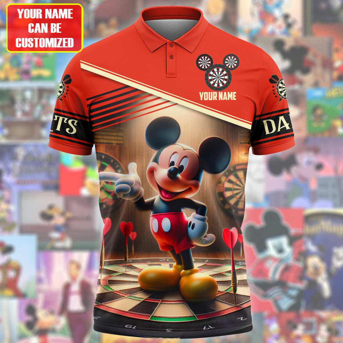 Personalized Name MK Darts All Over Printed Unisex Shirt QB180403