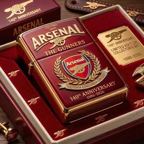 Arsenal The Gunners Edition Luxury Zippo Lighter (1886-2026)