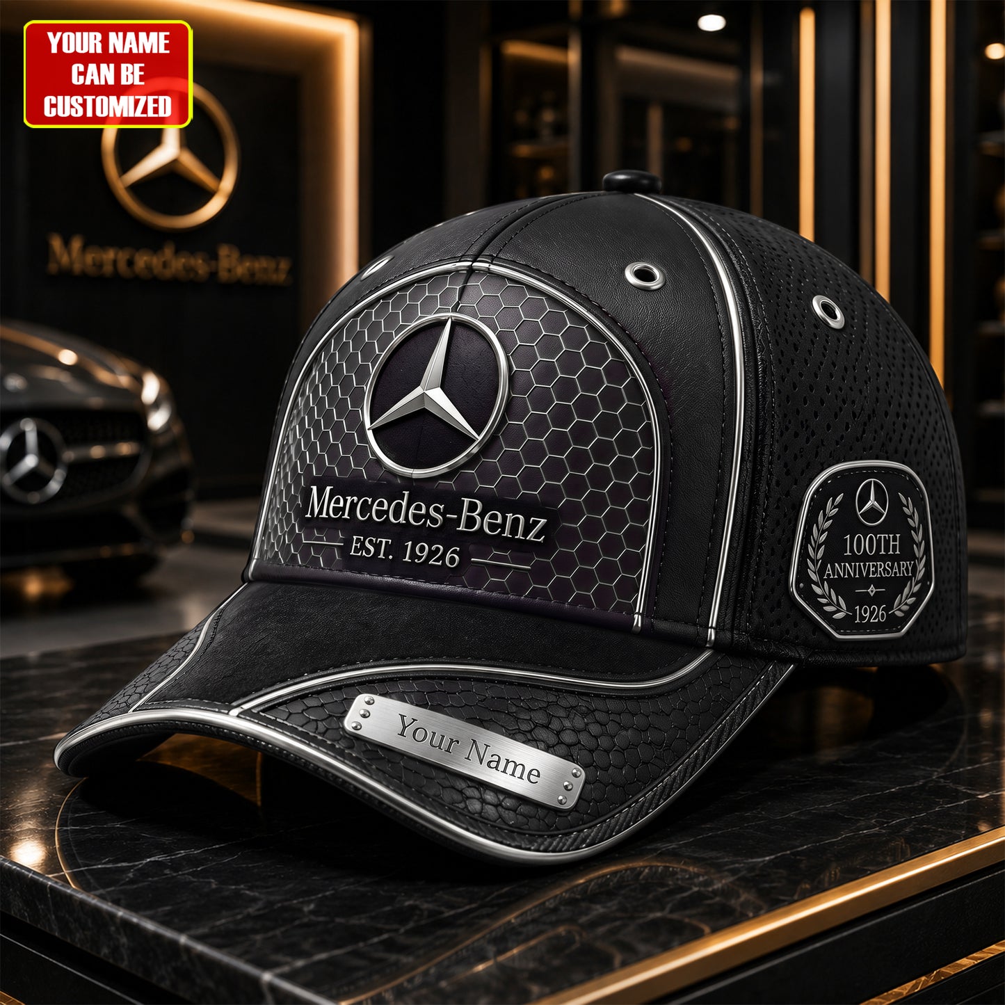 Personalized Merc Leather Vintage 100th Anniversary Classic Cap V5 (1926-2026)