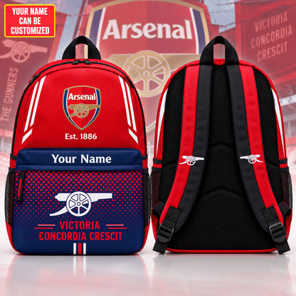 Personalized Arsenal Victoria 2026 Sport Backpack with Custom Name – Gift for Arsenal Fans