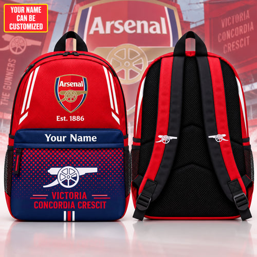 Personalized Arsenal Victoria 2026 Sport Backpack with Custom Name – Gift for Arsenal Fans