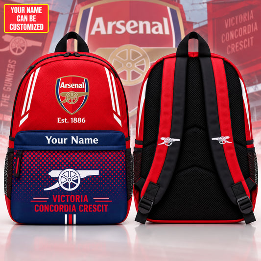 Personalized Arsenal Victoria 2026 Sport Backpack with Custom Name – Gift for Arsenal Fans