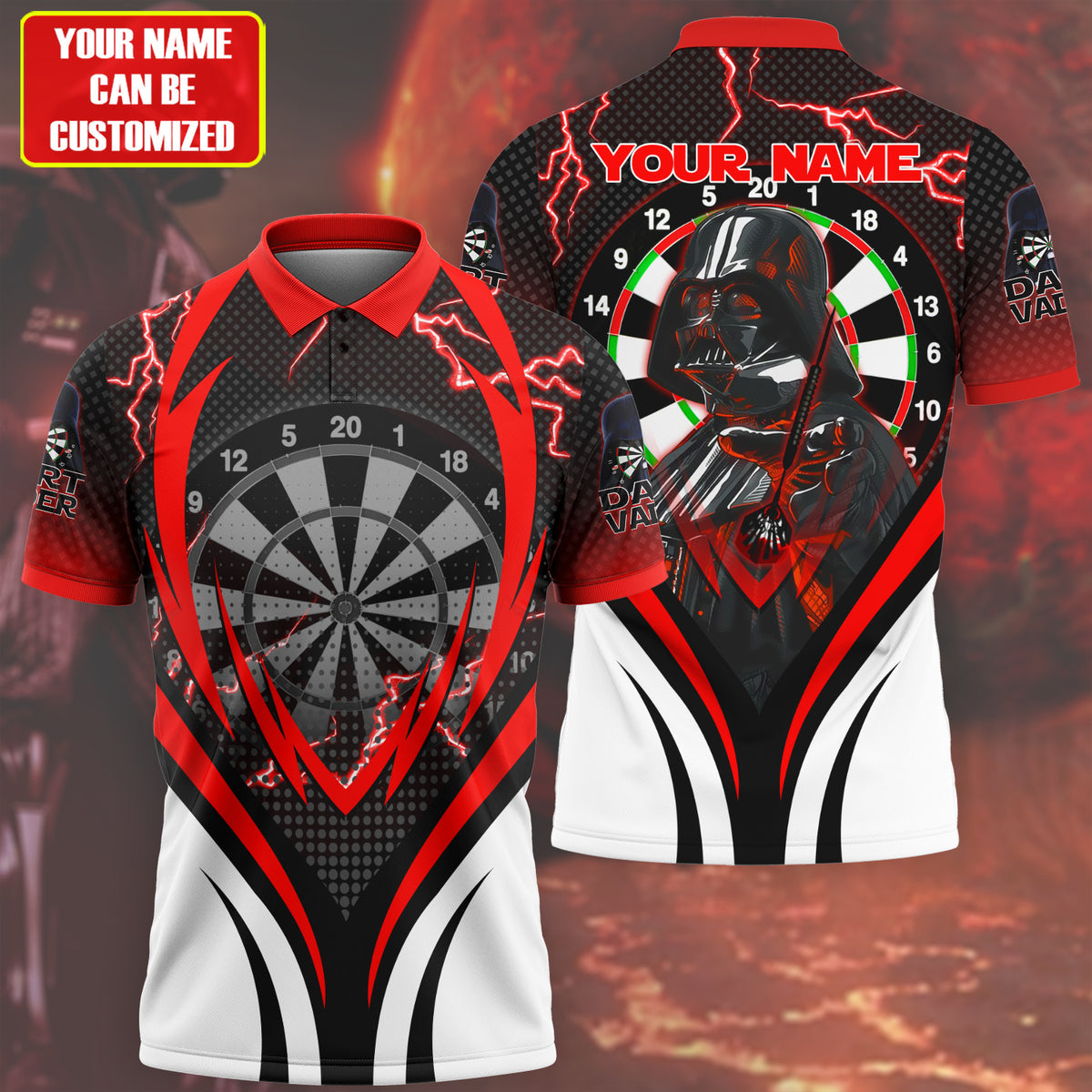 Dart Vader Q3 Funny Personalized Name 3D Shirt For Darts Player Q190202