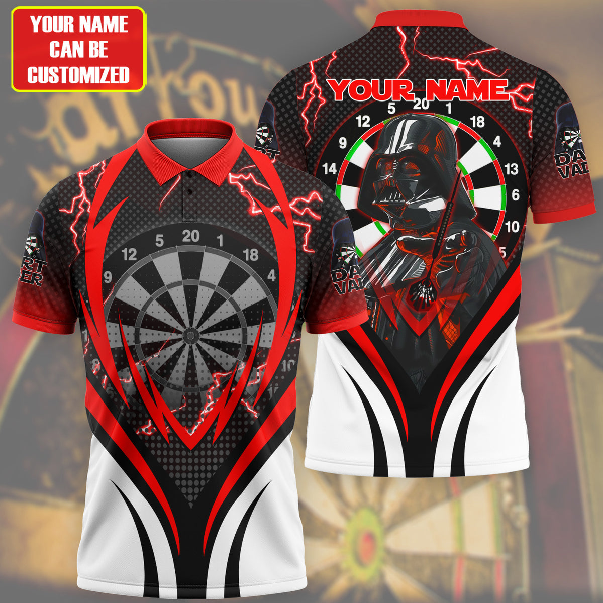 Dart Vader Q3 Funny Personalized Name 3D Shirt For Darts Player Q190202