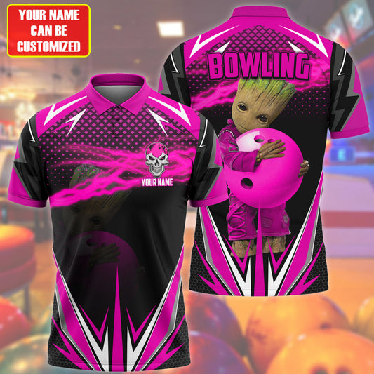 Personalized Name Gr Bowling Pink Version All Over Printed Unisex Shirt Q190502
