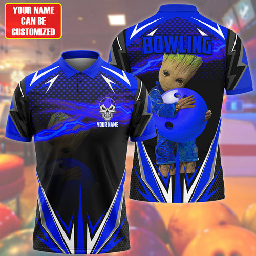 Personalized Name Gr Bowling Blue Version All Over Printed Unisex Shirt Q190502