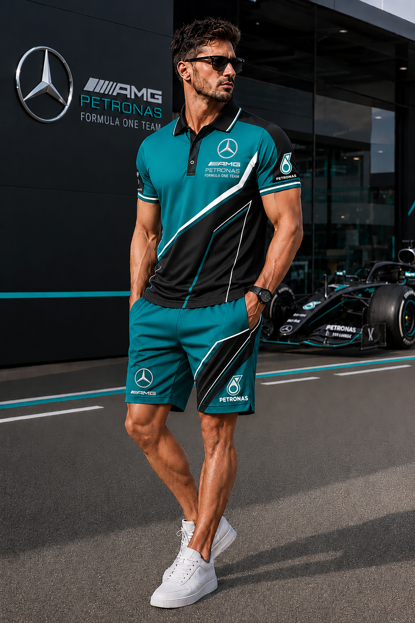 Personalized Merc AMG Petronas Sport All Over Printed Shirt V3