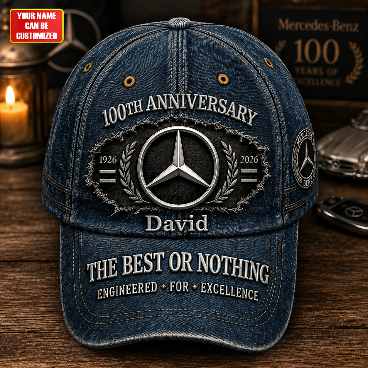 Merc Best 100th Anniversary Denim Cap (1926-2026)