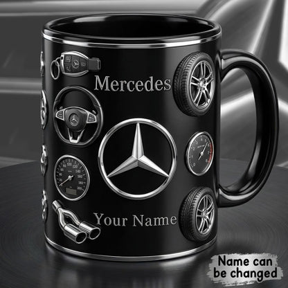 Personalized Merc Accent Mug , Cream Mug Gifts , Holiday Gifts