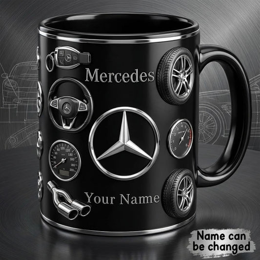 Personalized Merc Accent Mug , Cream Mug Gifts , Holiday Gifts