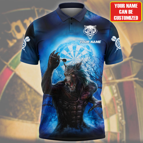 Personalized Name Wolf Darts All Over Printed Unisex Shirt Q200402