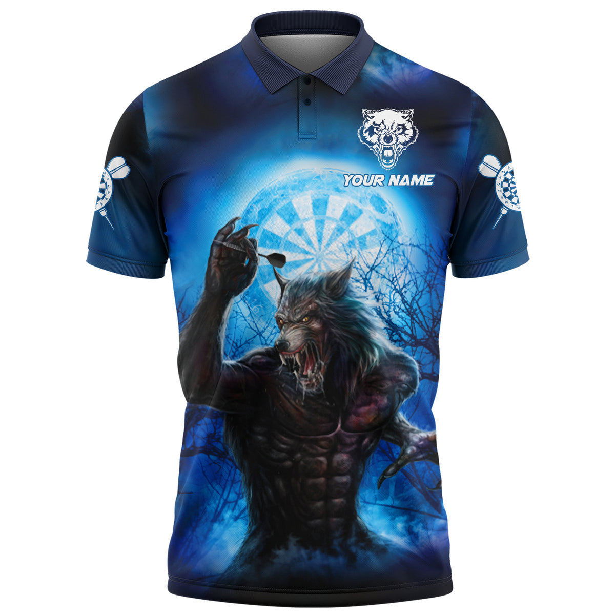 Personalized Name Wolf Darts All Over Printed Unisex Shirt Q200402