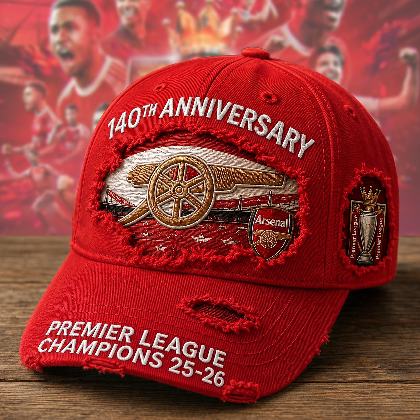 Arsenal Premier League Champions 25/26 Denim Classic Cap