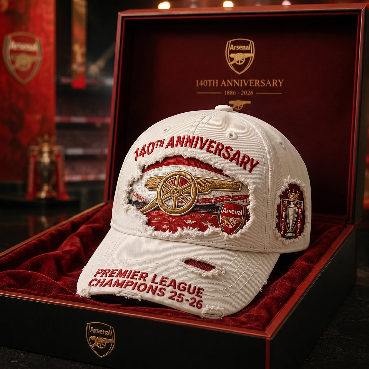 Arsenal Premier League Champions 25/26 Denim Classic Cap