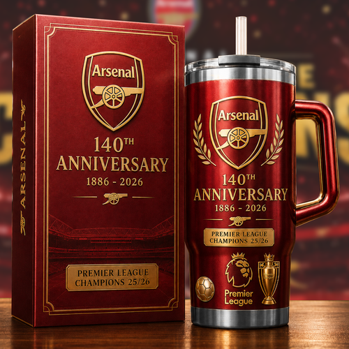 Arsenal Premier League Champions 25/26 Insulated Tumbler 30oz 40oz