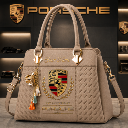 Pors 95TH Anniversary Custom Name Classic Leather Handbag (1931-2026)