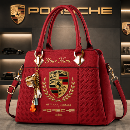Pors 95TH Anniversary Custom Name Classic Leather Handbag (1931-2026)