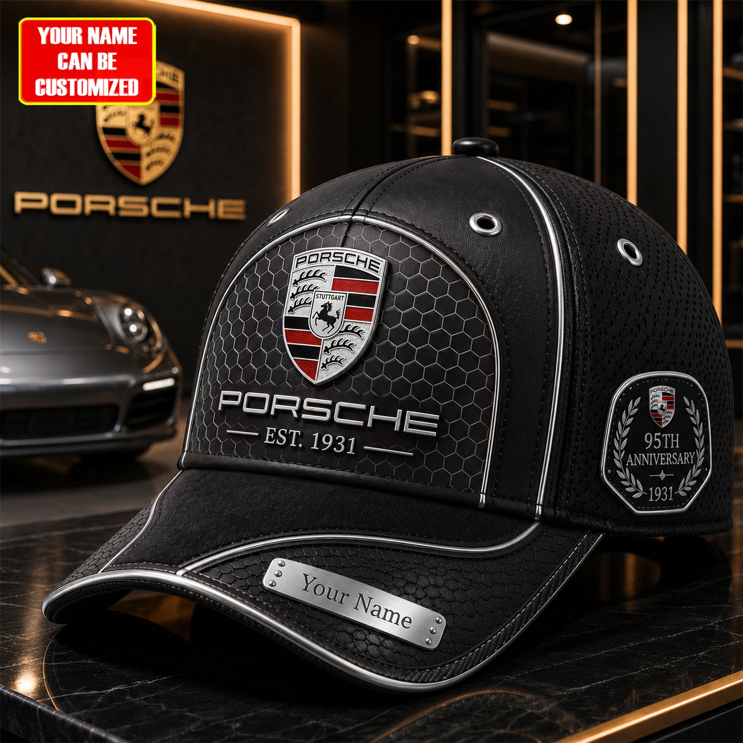 Personalized Pors Vintage 95TH Anniversary Leather Classic Cap V5 (1931-2026)