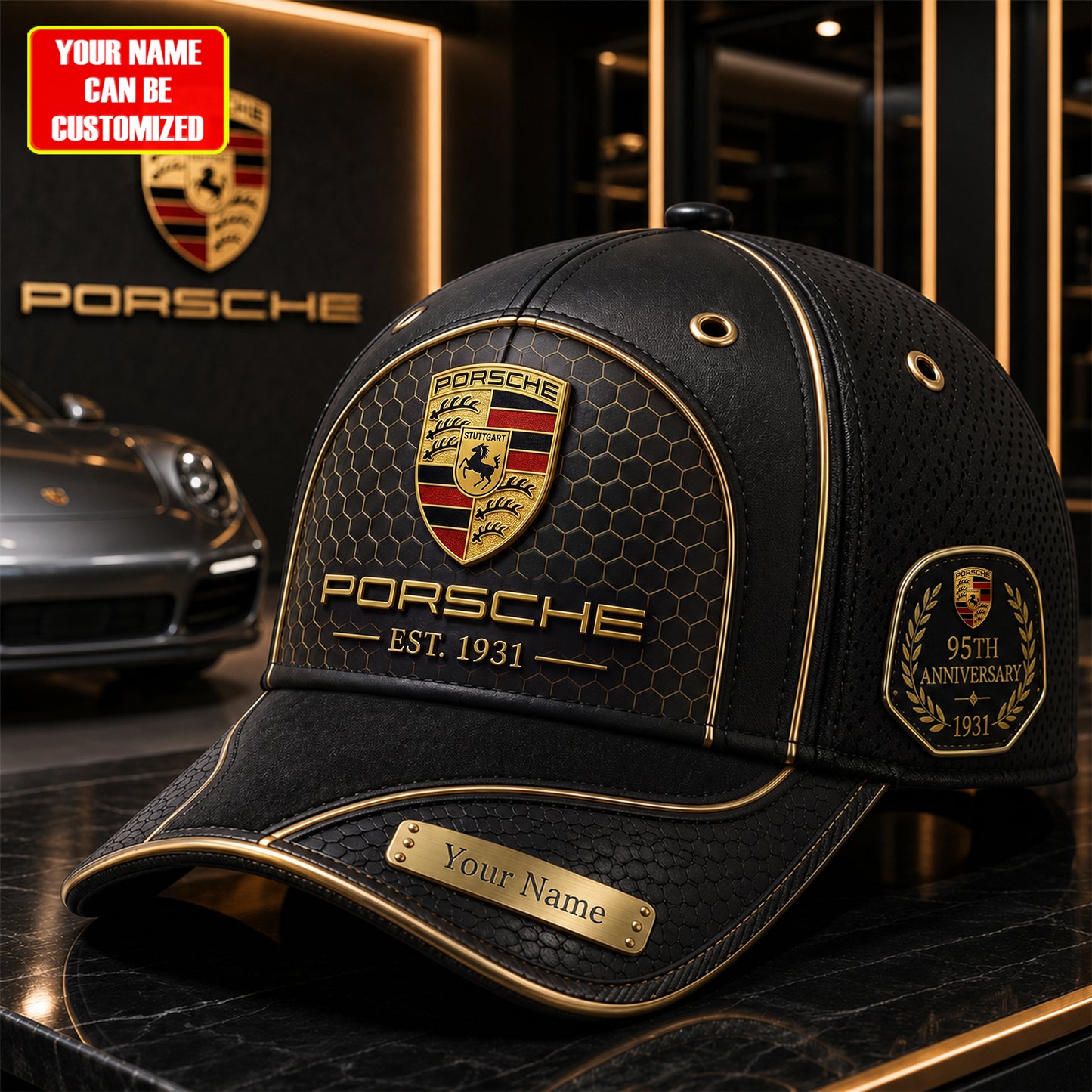 Personalized Pors Vintage 95TH Anniversary Leather Classic Cap V5 (1931-2026)