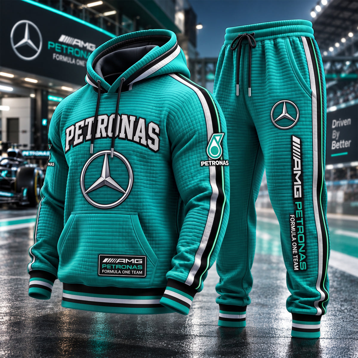 Merc AMG Petronas New Style Hoodie and Sweatpants set