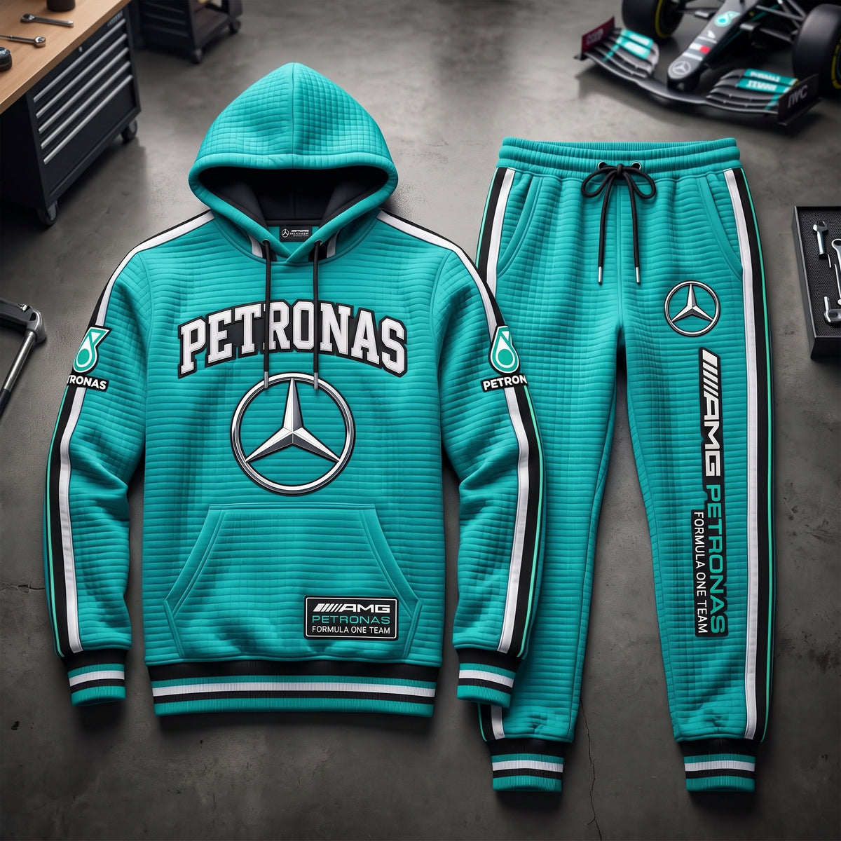Merc AMG Petronas New Style Hoodie and Sweatpants set