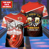 Personalized Name Red Bowling Drinking All Over Printed Unisex Shirt