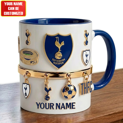 Personalized Tottenham Stadium Accent Mug , Cream Mug Gifts , Holiday Gifts