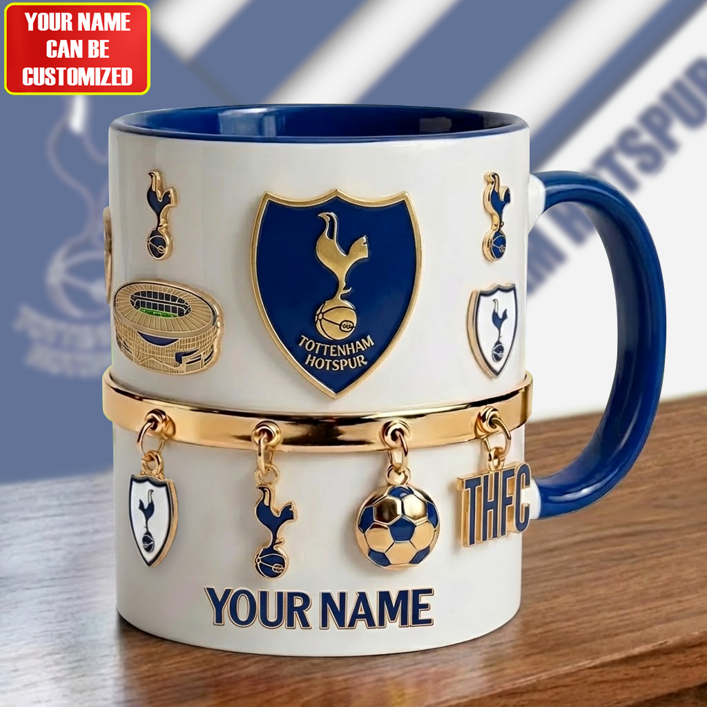 Personalized Tottenham Stadium Accent Mug , Cream Mug Gifts , Holiday Gifts