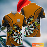 Personalized Name Orange Cartoon Darts All Over Printed Unisex Shirt Q210302