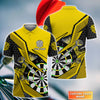 Personalized Name Yellow Cartoon Darts All Over Printed Unisex Shirt Q210302