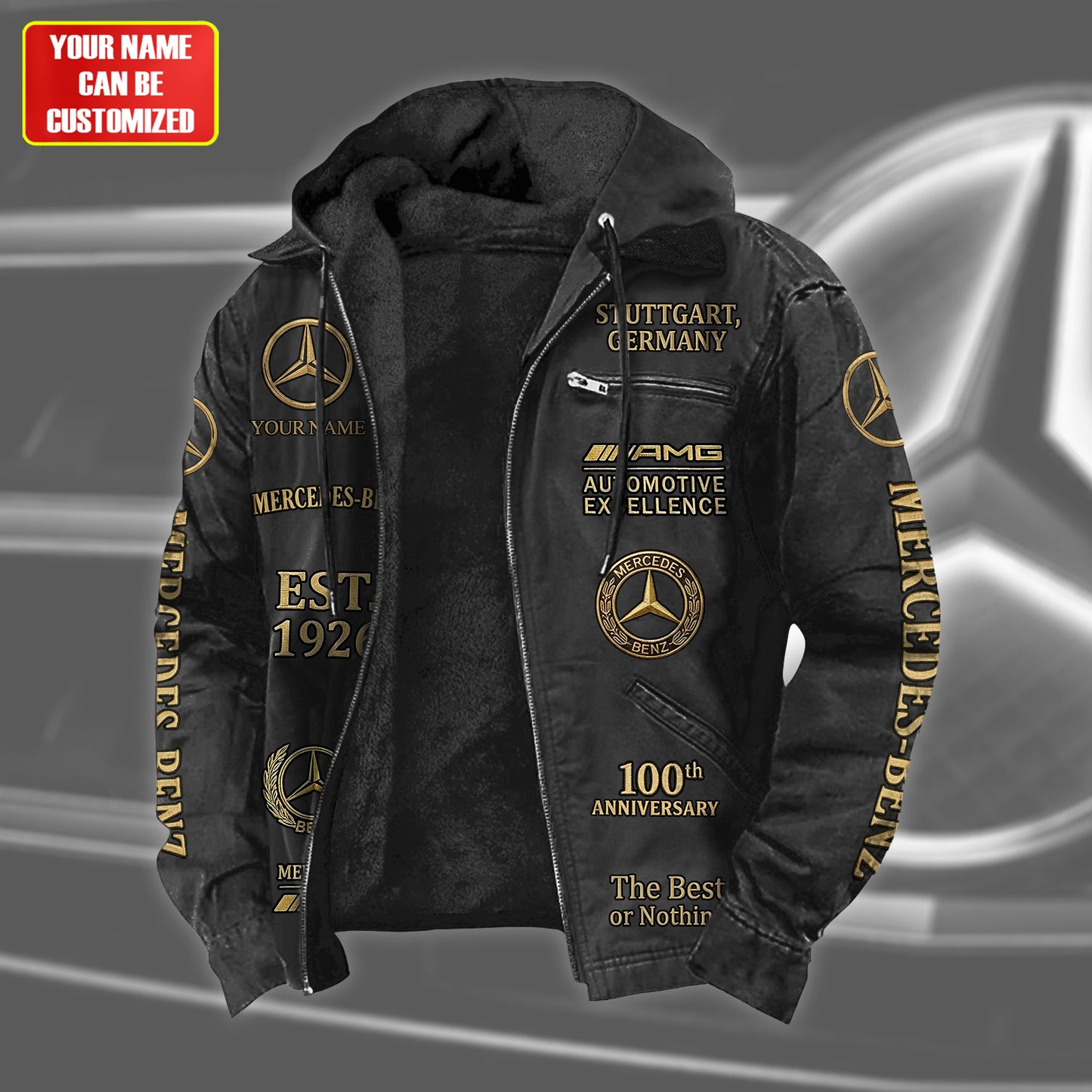 Personalized Merc 100th Anniversary Vintage Fur lining Paddle Jacket (1926-2026)