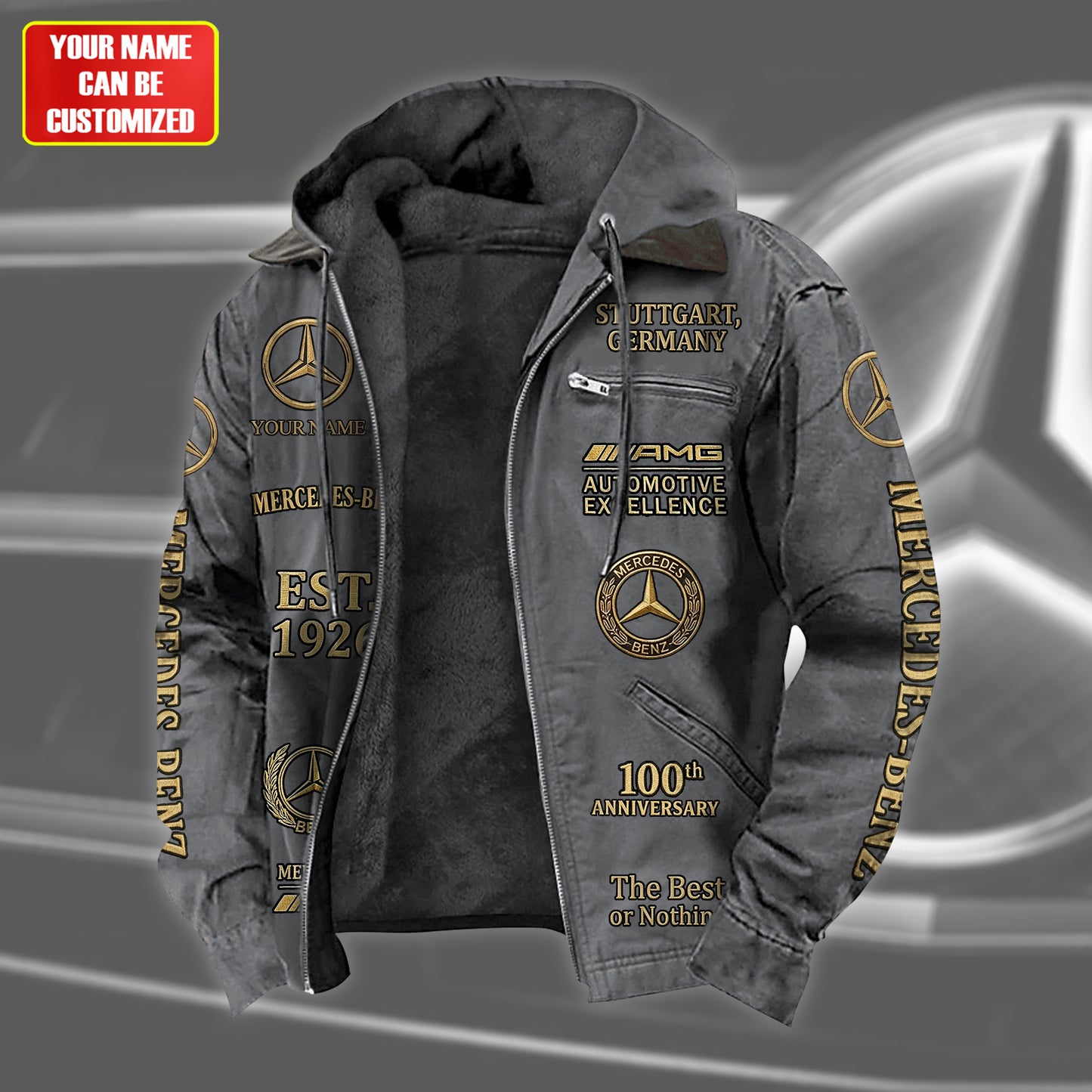 Personalized Merc 100th Anniversary Vintage Fur lining Paddle Jacket (1926-2026)
