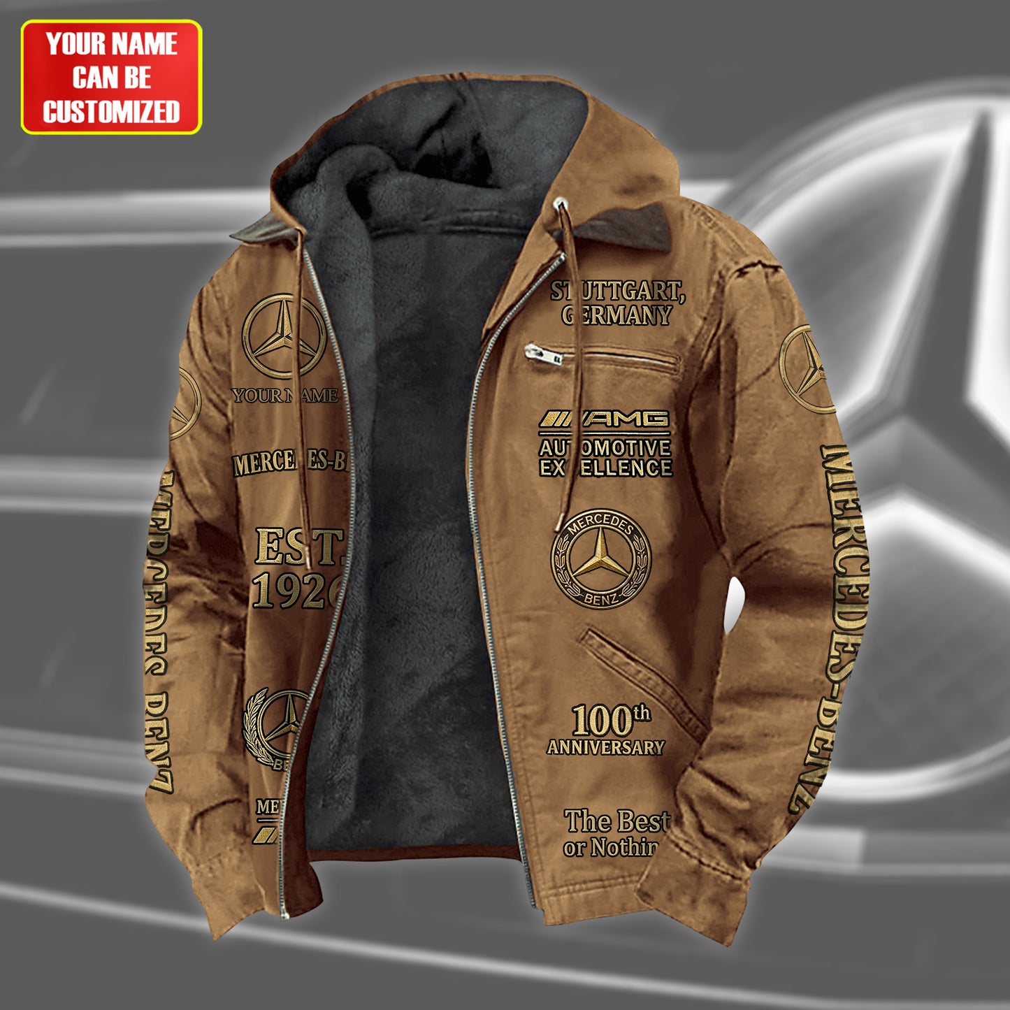Personalized Merc 100th Anniversary Vintage Fur lining Paddle Jacket (1926-2026)