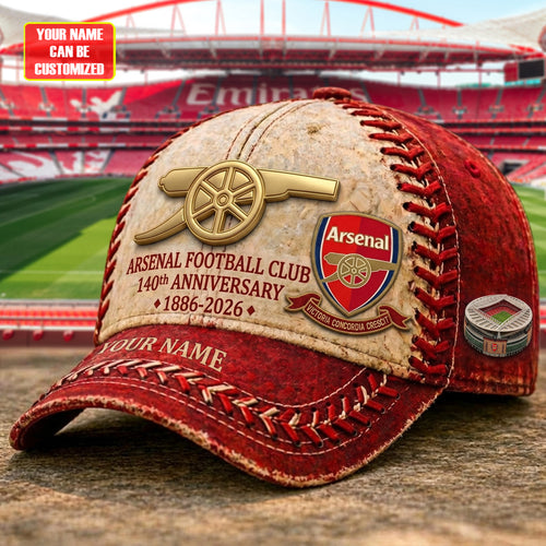 Arsenal FC Stadium Vintage 140th Anniversary Classic Cap (1886-2026)