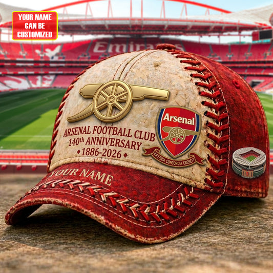 Arsenal FC Stadium Vintage 140th Anniversary Classic Cap (1886-2026)