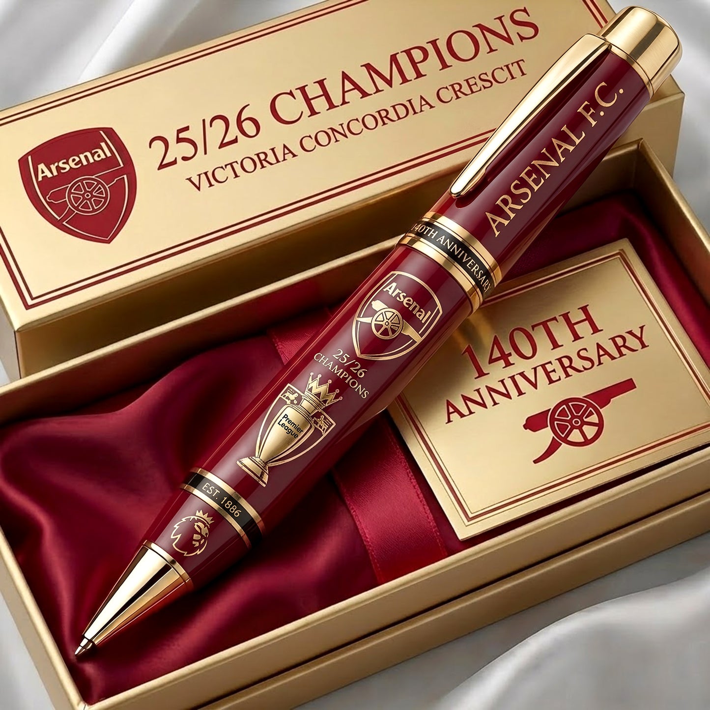 Arsenal FC Champions 25/26 Edition Ballpoint Pen (1886- 2026)