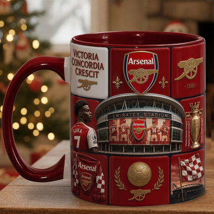 Arsenal Victoria Accent Mug , Cream Mug Gifts , Holiday Gifts