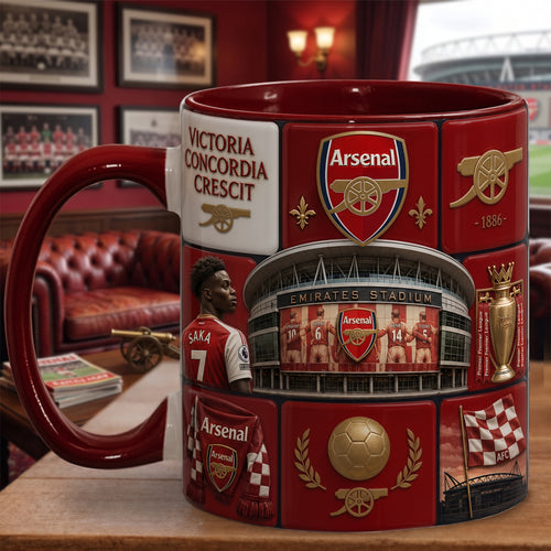 Arsenal Victoria Accent Mug , Cream Mug Gifts , Holiday Gifts