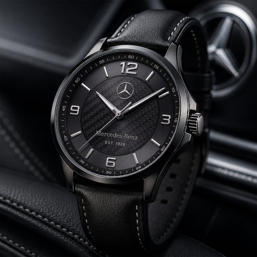 Personalized Merc Since 1926 Leather Strap Watch