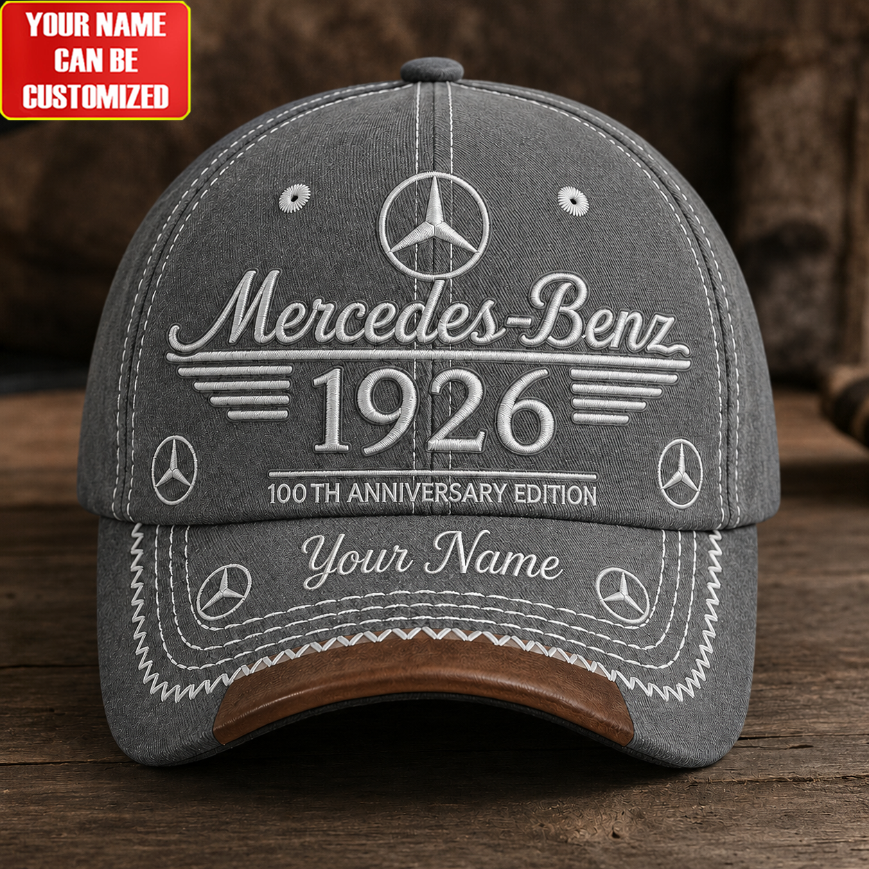 Personalized Merc 100TH Anniversary Vintage Oldschool Classic Cap