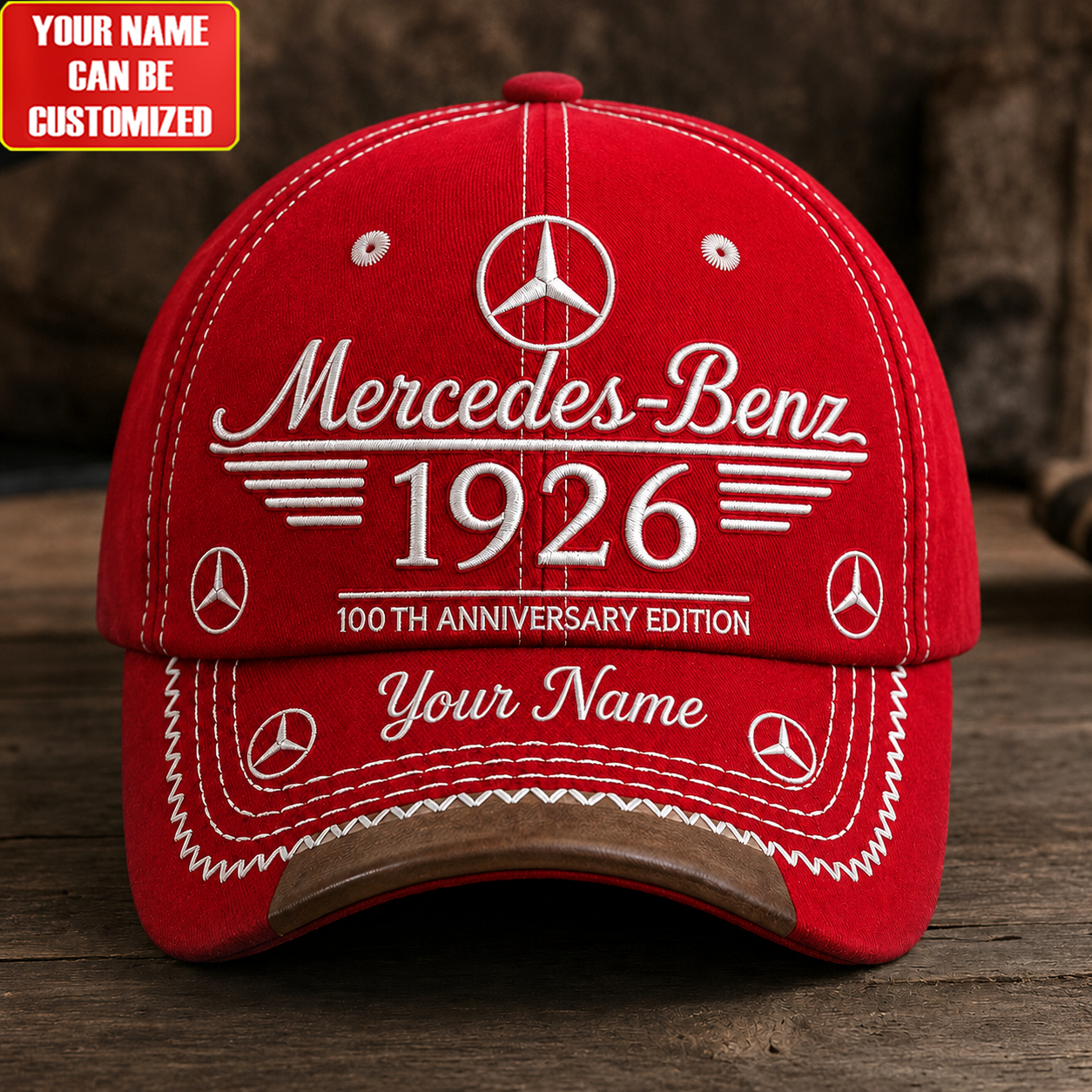 Personalized Merc 100TH Anniversary Vintage Oldschool Classic Cap