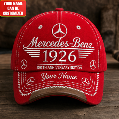 Personalized Merc 100TH Anniversary Vintage Oldschool Classic Cap