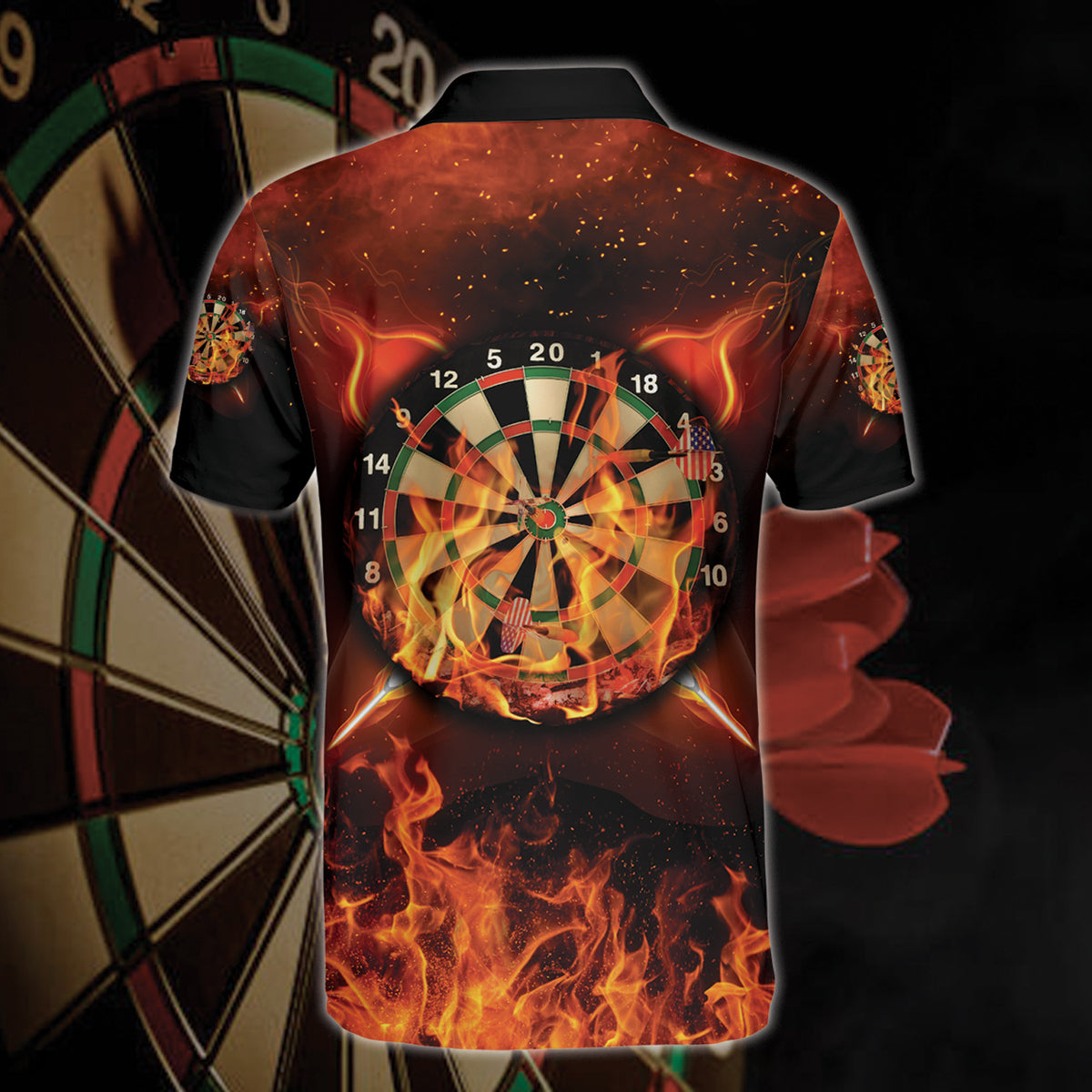 Personalized Name Darts Skull All Over Printed Unisex Shirt Q210901