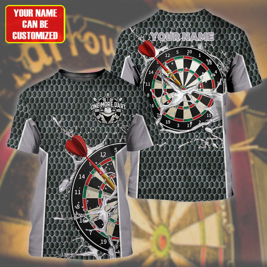 Personalized Name Black Darts Water All Over Printed Unisex Shirt Q210903