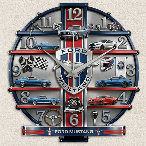 F Mustang Home Decorative 3D Visual Effect Acrylic Wall Clock