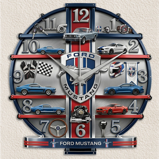 F Mustang Home Decorative 3D Visual Effect Acrylic Wall Clock