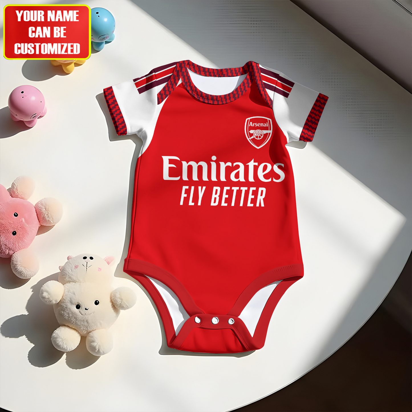 Customized Arsenal 26/27 Soccer Jersey , Baby Rib Bodysuit Sizes