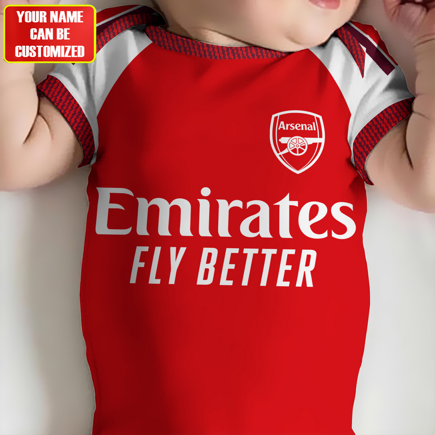 Customized Arsenal 26/27 Soccer Jersey , Baby Rib Bodysuit Sizes